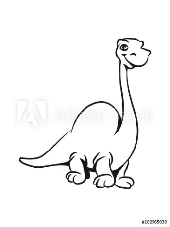 Picture of Dinosaur Brontosaurus funny sweet